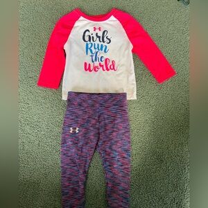 Under Armour Pink and White Girls' Set